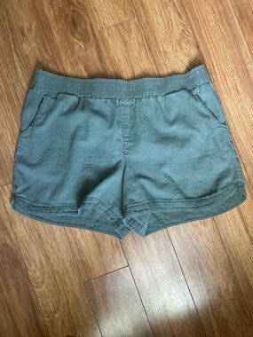 Women’s Maurices Olive Green Linen Rayon Blend Shorts Size XL